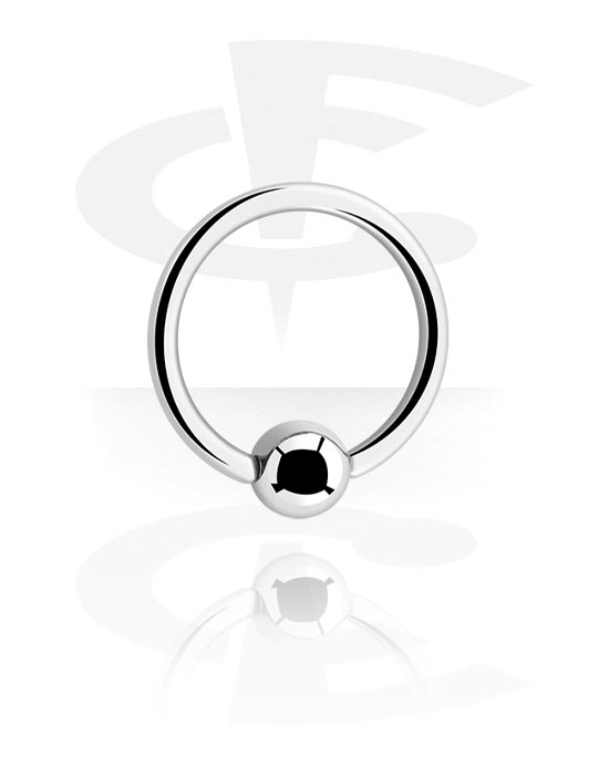 Renkaat, Ball closure ring (surgical steel, silver, shiny finish), Kirurginteräs 316L