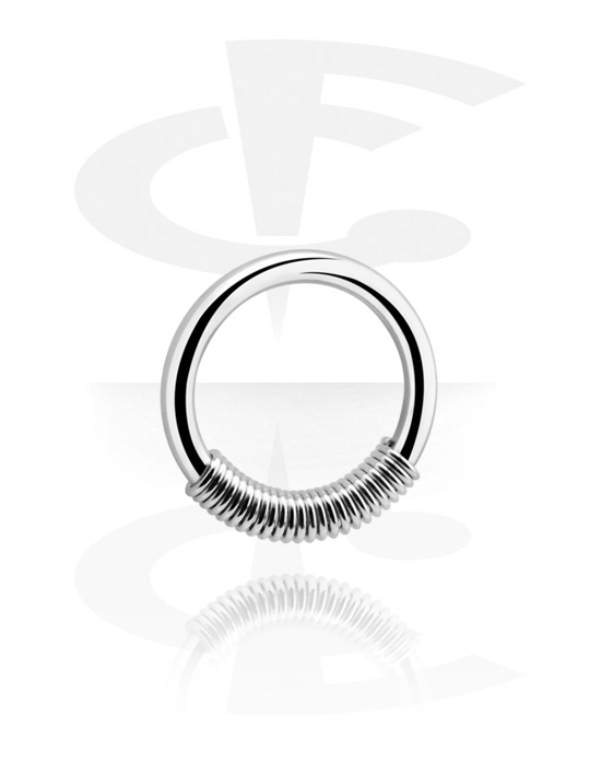 Renkaat, Spring closure ring (surgical steel, silver, shiny finish), Kirurginteräs 316L