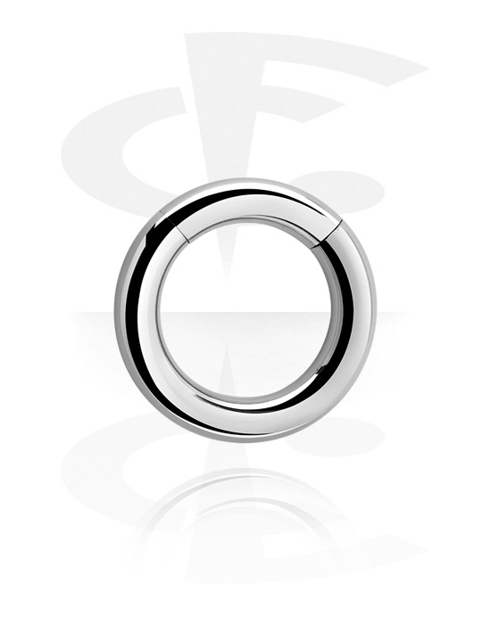 Piercing Rings, Segment ring (surgical steel, silver, shiny finish), Surgical Steel 316L