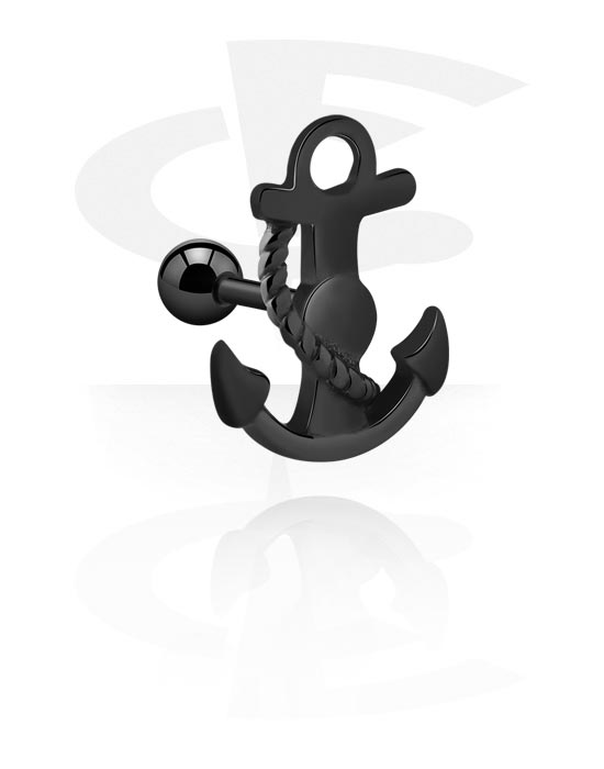 Helix / Tragus, Tragus Piercing z Anchor Design, Stal chirurgiczna 316L