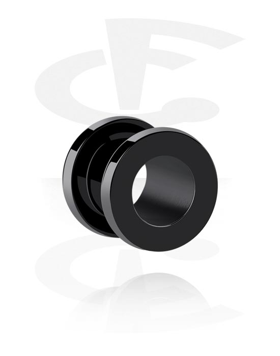 Tunnels & Plugs, Tunnel (surgical steel, black), Acier chirurgical 316L