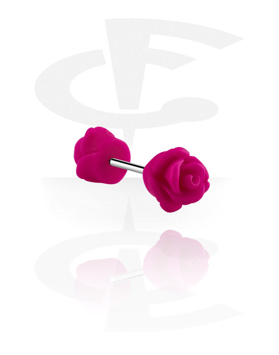 Barbeller, Barbell med flower attachment, Surgical Steel 316L, Acrylic