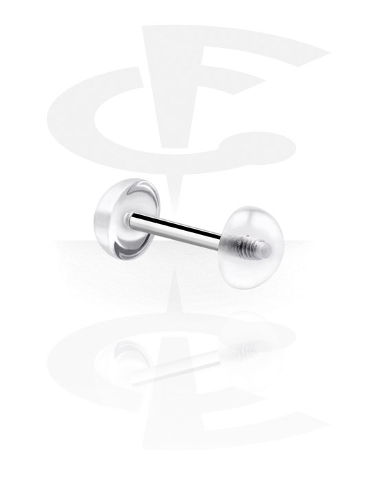 Barbells, Barbell with Half Balls, Surgical Steel 316L, Acrylic