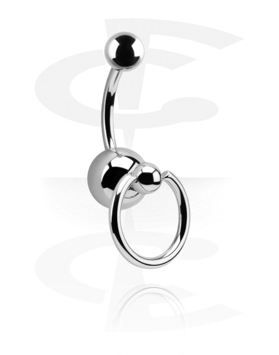 Bananer, Belly button ring (surgical steel, silver, shiny finish), Kirurgiskt stål 316L