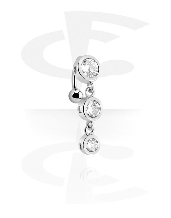 Curved Barbells, Jewelled Curved Barbell, Surgical Steel 316L