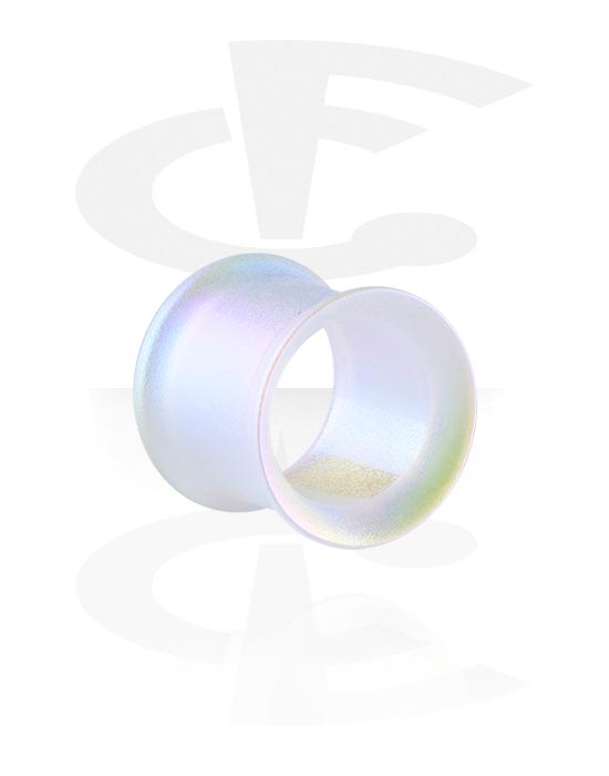 Tunely & plugy, Double flared tunnel (acrylic, various colours) s metallic look, Akryl