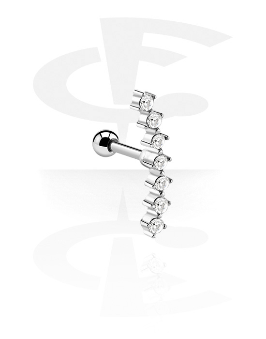 Helix / Tragus, Tragus Piercing, Surgical Steel 316L ,  Plated Brass