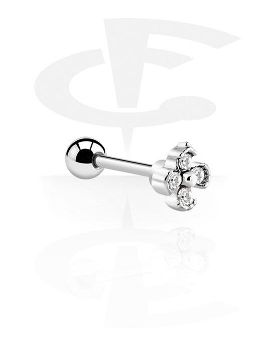 Helix / Tragus, Tragus Piercing, Surgical Steel 316L, Plated Brass