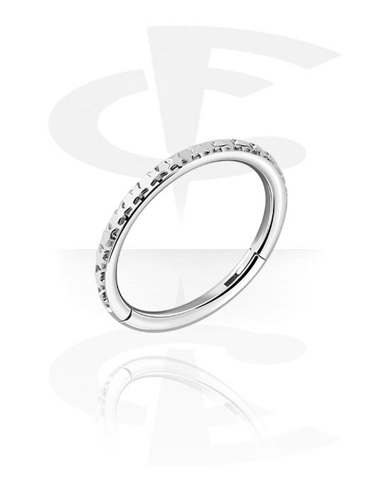 Piercing Rings, Piercing clicker (stainless steel, silver, shiny finish), Stainless Steel 316L