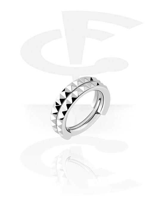 Piercing Rings, Piercing clicker (stainless steel, silver, shiny finish), Stainless Steel 316L