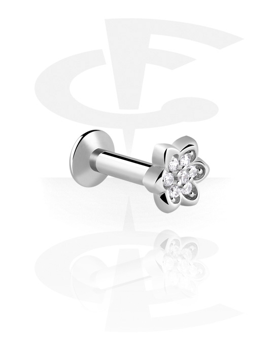 Labrets, Internally Threaded Labret, Surgical Steel 316L, Plated Brass