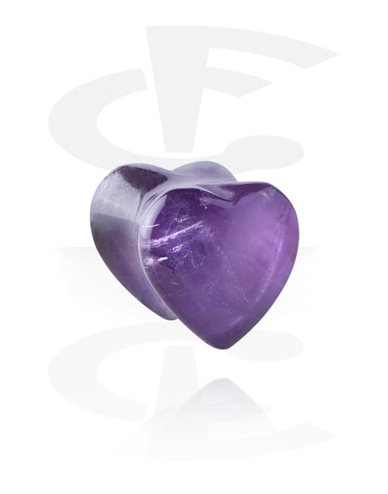 Tunely & plugy, Heart-shaped double flared plug (stone)