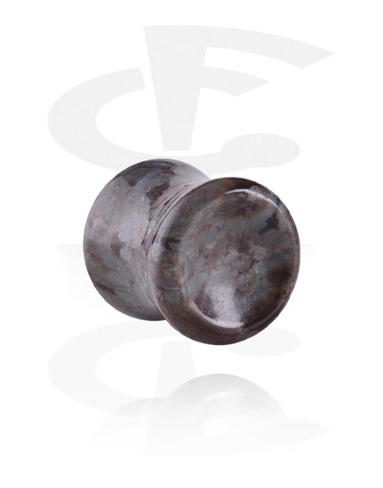 Tunnels & Plugs, Double flared plug (stone) with concave front, Stone