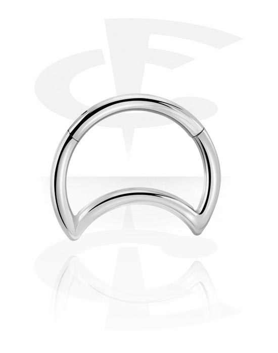 Piercing Rings, Piercing clicker (surgical steel, silver, shiny finish)