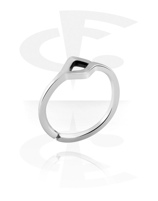 Piercing Rings, Continuous ring (surgical steel, silver, shiny finish), Surgical Steel 316L