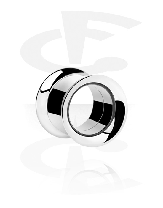 Tunnels & Plugs, Double flared tunnel (surgical steel, silver), Acier chirurgical 316L