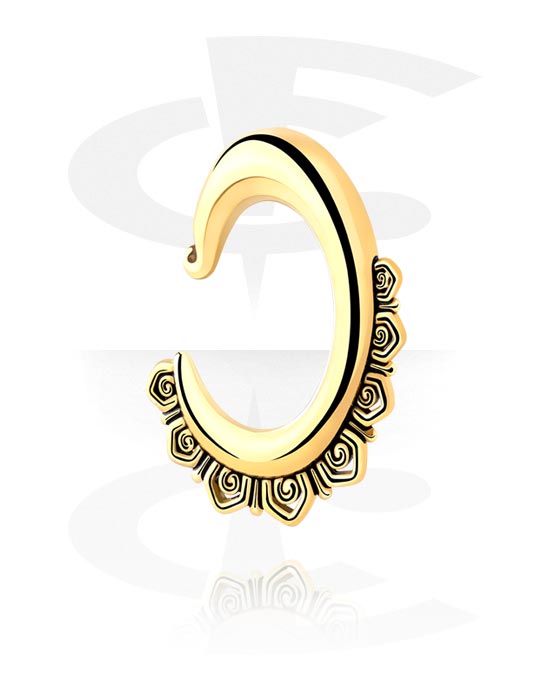 Ear weights/Hangers, Ear weight (stainless steel, gold, shiny finish), Gold Plated Stainless Steel 316L