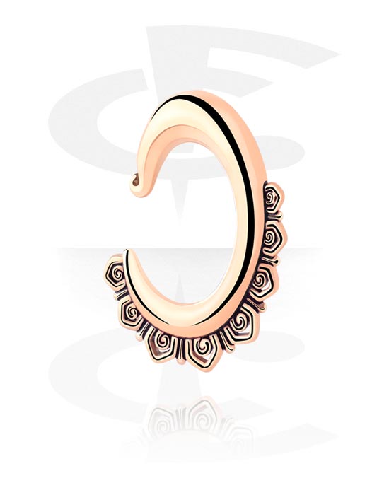 Ear weights/Hangers, Ear weight (stainless steel, rose gold, shiny finish), Rose Gold Plated Stainless Steel 316L