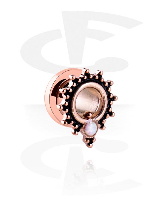 Tunely & plugy, Screw-on tunnel (steel, rose gold, shiny finish) s ornament