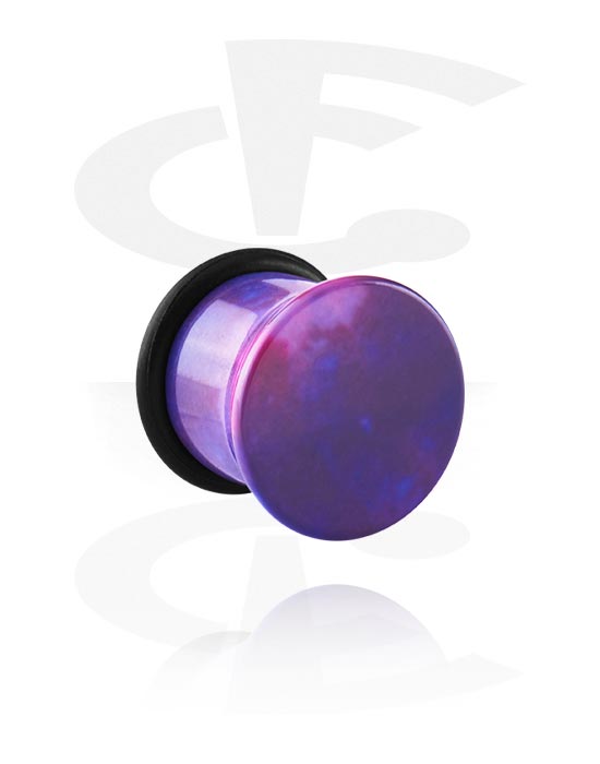 Tunele & plugi, Single flared plug (acrylic) z Galaxy Design i O-Ring, Akryl