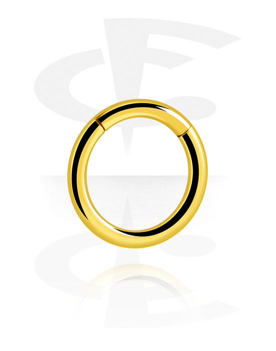 Piercing Rings, Multi-Purpose Clicker, Gold Plated Surgical Steel 316L