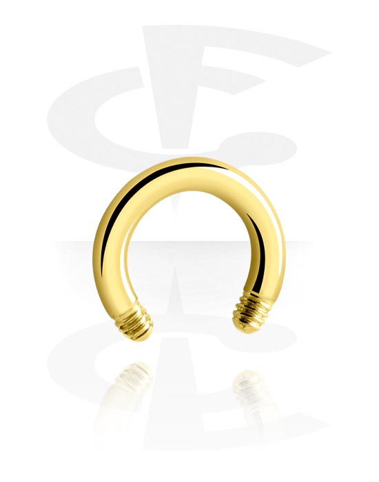 Kuličky, kolíčky a další, Circular Barbell Pin, Pozlacená chirurgická ocel 316L