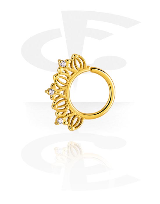 Piercing Rings, Continuous Ring, Gold Plated Surgical Steel 316L