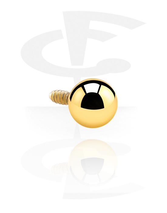 Kuler og staver ++, Ball for Internally Threaded Pin, Gold Plated Surgical Steel 316L