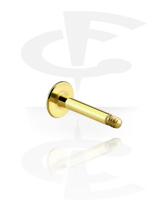Kuličky, kolíčky a další, Labret Pin, Pozlacená chirurgická ocel 316L