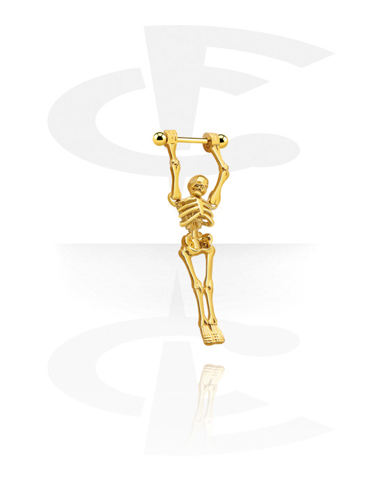 Helix / Tragus, Helix piercing, Gold Plated Surgical Steel 316L