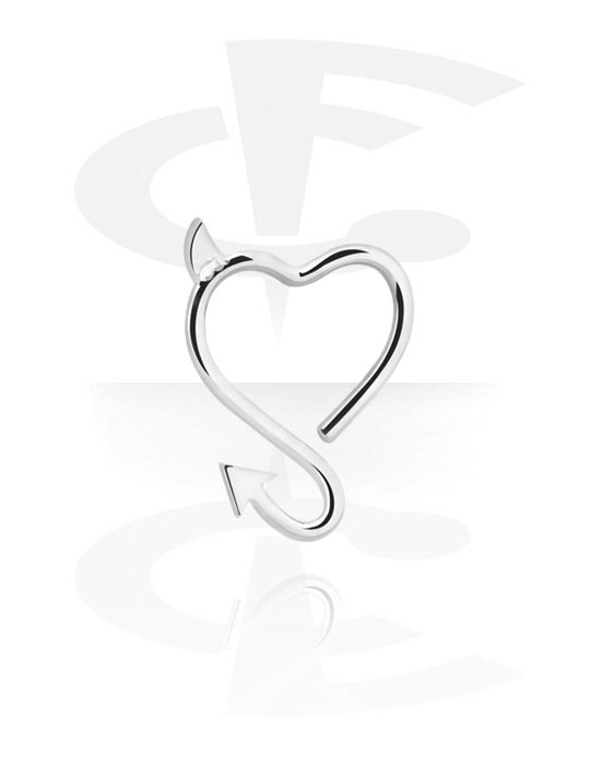 Piercingringer, Heart-shaped Continuous Ring