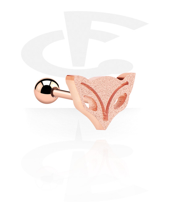 Helix / Tragus, Tragus Piercing, Rosegold Plated Surgical Steel 316L