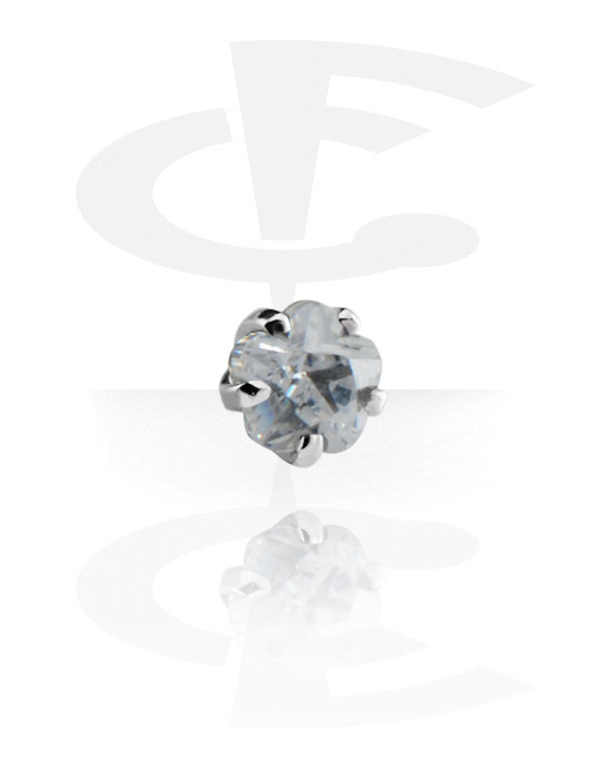 Kuličky, kolíčky a další, Jeweled Steel Cast Attachment for Internally Threaded Pins , Chirurgická ocel 316L