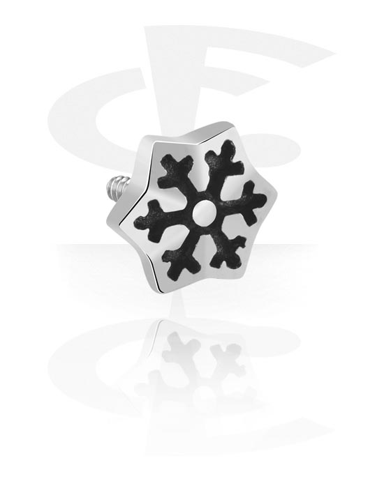 Kuglice, šipkice i još mnogo toga, Attachment for 1.2mm Internally Threaded Pins s Snowflake Design, Kirurški čelik 316L