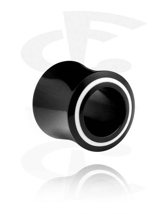 Tunneler & plugger, Double flared plug (horn, black), Horn