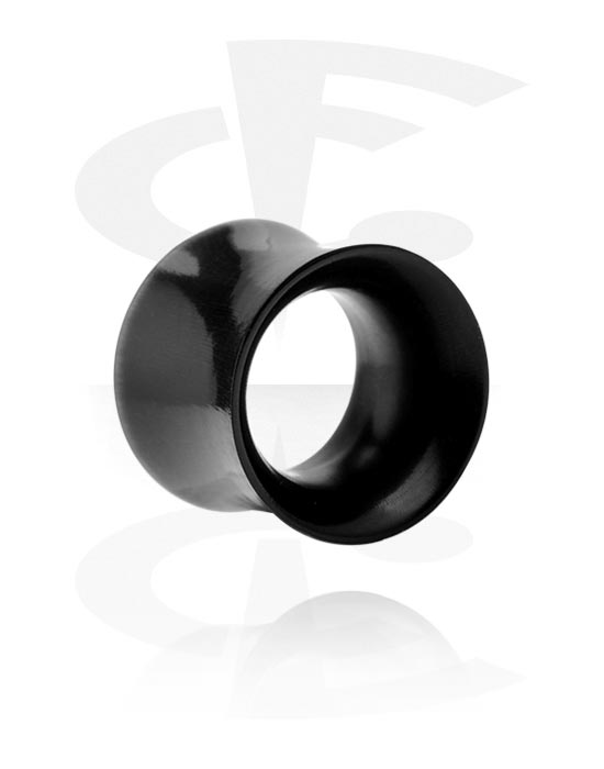 Tunnels & Plugs, Double flared tunnel (horn, black), Corne