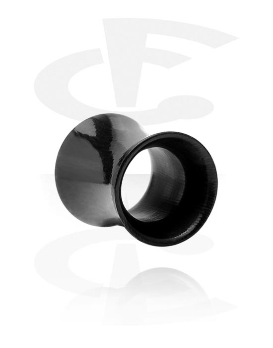 Tunely & plugy, Double flared tunnel (horn, black), Rohovina