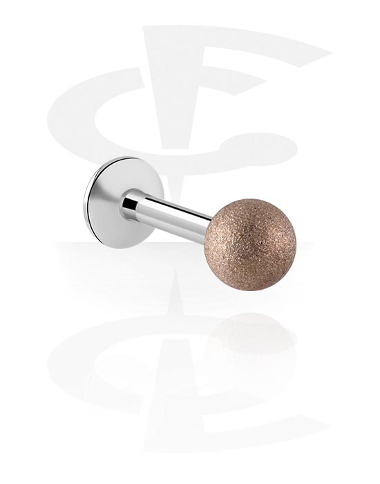 Labrets, Labret with Ball, Gold Plated Surgical Steel 316L ,  Rose Gold Plated Surgical Steel 316L