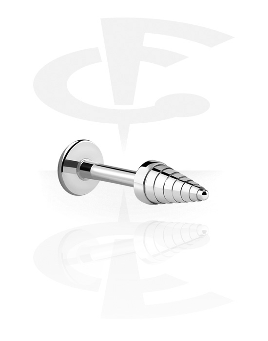 Labrets, Labret met Ribbed Cone, Chirurgisch Staal 316L