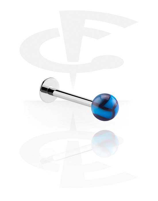Labrets, Labret with Ball, Surgical Steel 316L, Acrylic