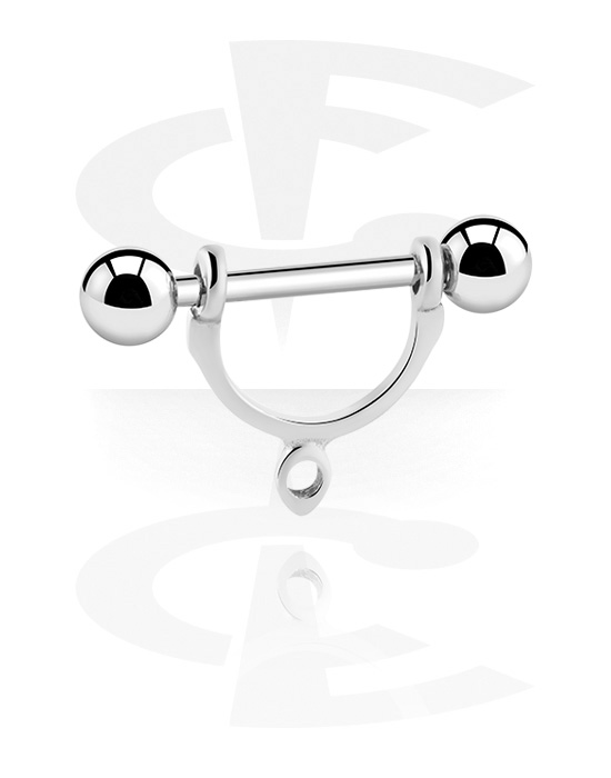 Balls, Pins & More, Nipple Stirrup with Hoop, Surgical Steel 316L