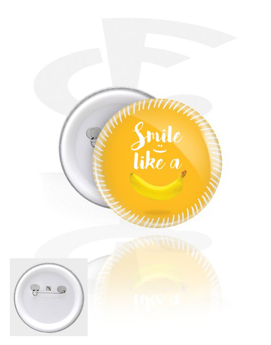 Buttons, Button s "Smile" lettering, Pokositreni lim, Plastika