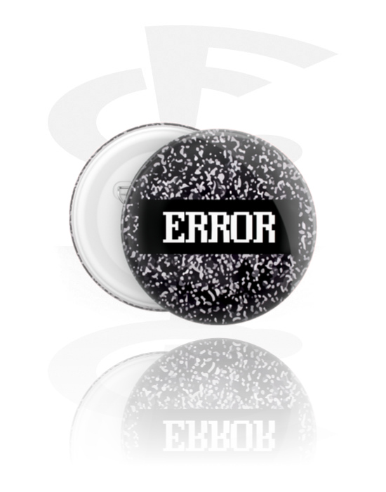 Buttons, Button s "Error" lettering, Pokositreni lim ,  Plastika