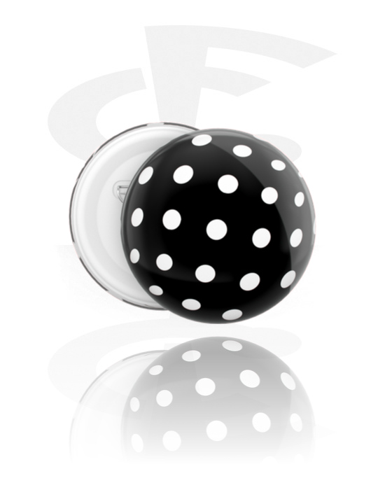 Buttons, Button with dots design, Tinplate ,  Plastic