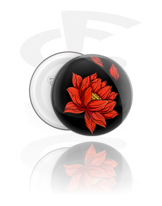 Buttons, Button s lotus flower design, Pokositreni lim ,  Plastika