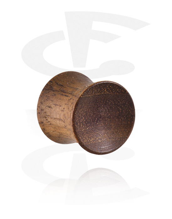Tunneler & plugger, Double flared plug (wood) med concave front, Wood