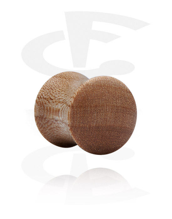 Tunnel & Plugs, Double Flared Plug (Holz) mit konvexer Front, Holz