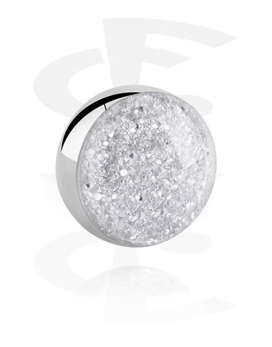 Kuličky, kolíčky a další, Ball for 1.6mm Pins s Glitter Design, Chirurgická ocel 316L