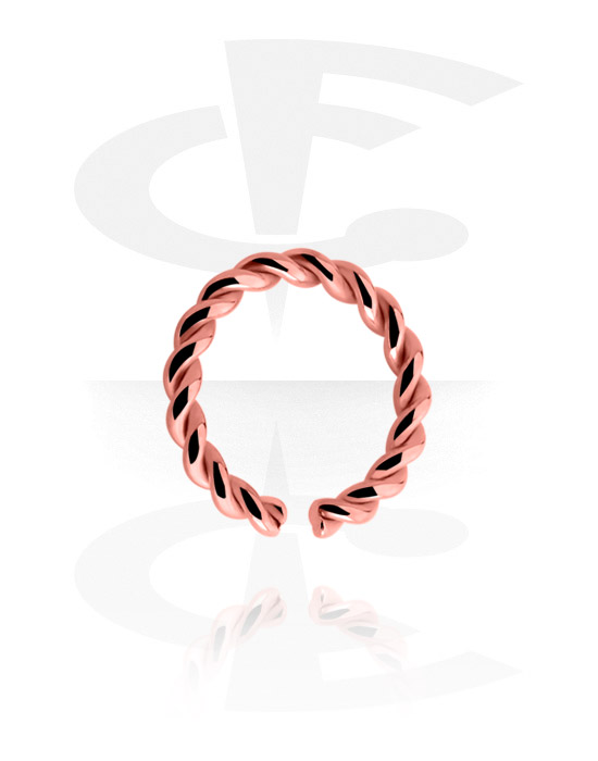 Piercingringer, Continuous Ring, Rosegold Plated Surgical Steel 316L