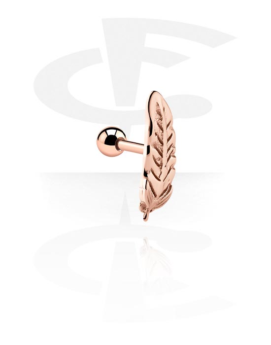 Helix / Tragus, Tragus Piercing, Rose Gold Plated Surgical Steel 316L